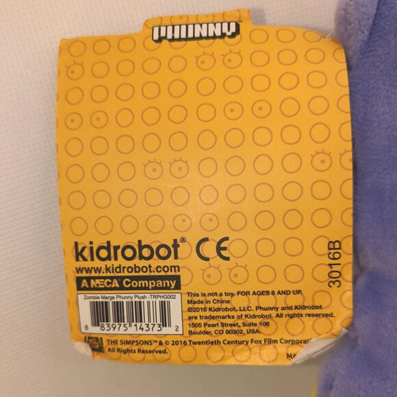 Vintage The Simpsons Treehouse of Horror Zombie Marge 8" Phunny Plush Kidrobot - Picture 4 of 7